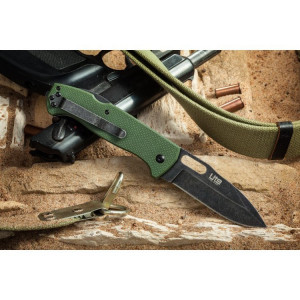 Кизляр Supreme  Ute 440C SW (Stonewash, Серая G10) складной нож