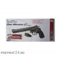 Пневматический револьвер ASG Dan Wesson 8" Black (пулевой) Пневматический револьвер ASG Dan Wesson 8" Black (пулевой)